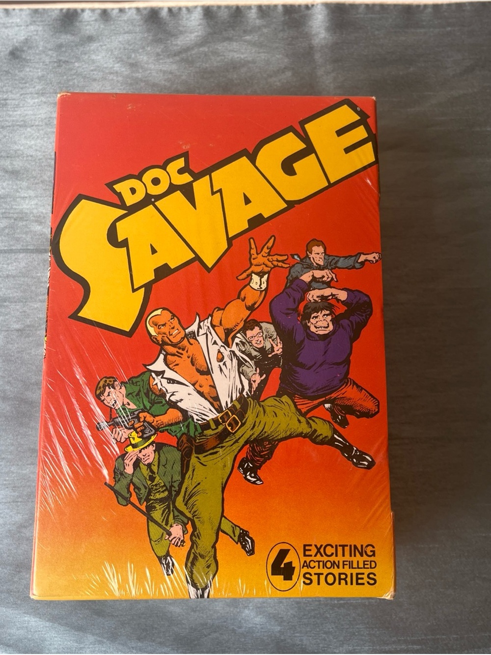 Sealed Vintage 1975 Doc Savage Golden Press Box Set 4 Novels Unopened